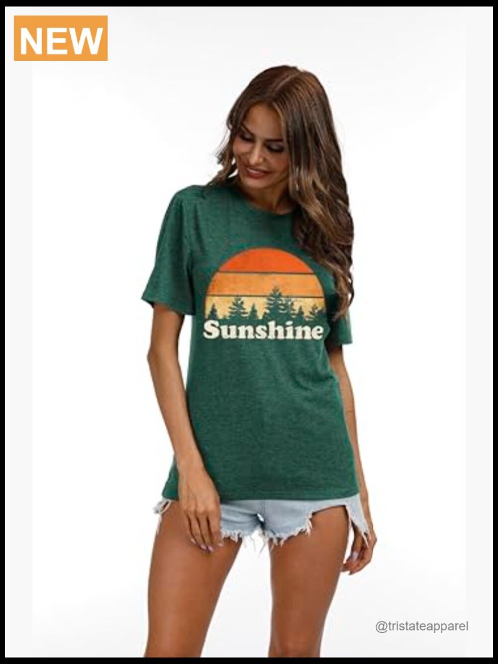 Women's Vintage Floral Graphic Tee Short Sleeve Crewneck Loose Fit T-Shirt - Picture 3 of 4